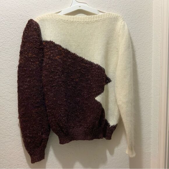 Vintage Susann D sweater knit Size L Acrylic Nylon red Sweater - Picture 3 of 7